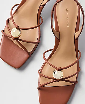 Ann Taylor Leather Embellished Kitten Heel Sandal sold by Ann Taylor product image thumbnail 2