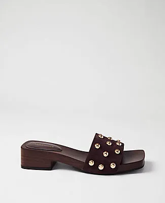 Ann Taylor Suede Studded Sandal sold by Ann Taylor