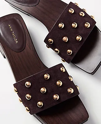 Ann Taylor Suede Studded Sandal sold by Ann Taylor product image thumbnail 2