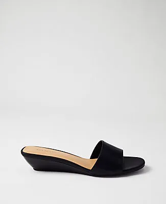 Ann Taylor Weekend Leather Wedge Sandal sold by Ann Taylor