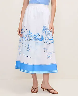 Ann Taylor Weekend Printed Full Midi Skirt sold by Ann Taylor product image thumbnail 2