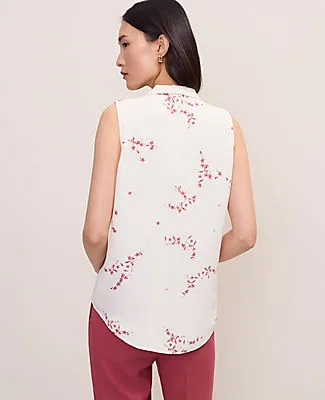 Ann Taylor Floral Bow Neck Shell Top sold by Ann Taylor product image thumbnail 2