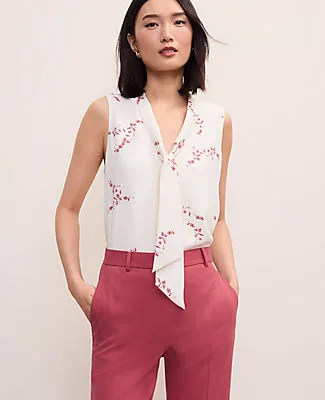 Ann Taylor Floral Bow Neck Shell Top sold by Ann Taylor product image thumbnail 3