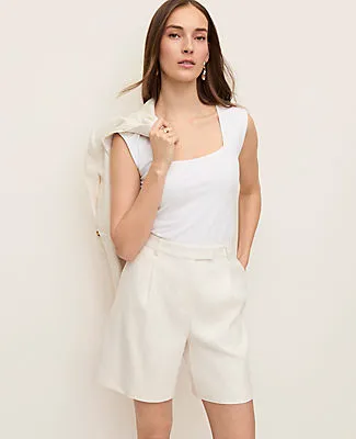 Ann Taylor The Petite Long Short in Linen Blend sold by Ann Taylor product image thumbnail 2