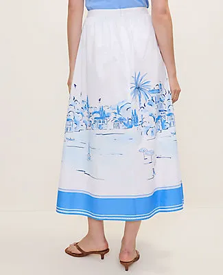 Ann Taylor Petite Weekend Printed Full Midi Skirt sold by Ann Taylor product image thumbnail 3