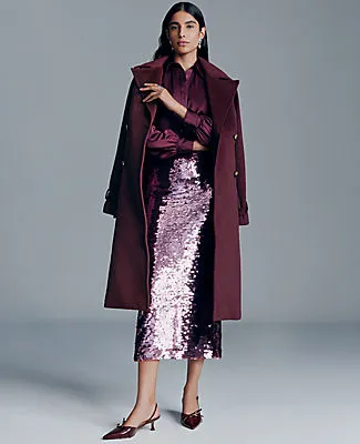 Ann Taylor Petite Sequin Column Midi Skirt sold by Ann Taylor product image thumbnail 4