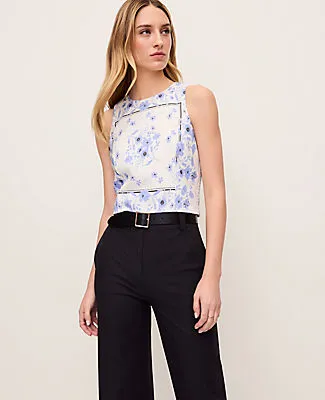 Ann Taylor Petite Floral Cropped Halter Shell Top sold by Ann Taylor