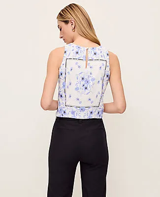 Ann Taylor Petite Floral Cropped Halter Shell Top sold by Ann Taylor product image thumbnail 2