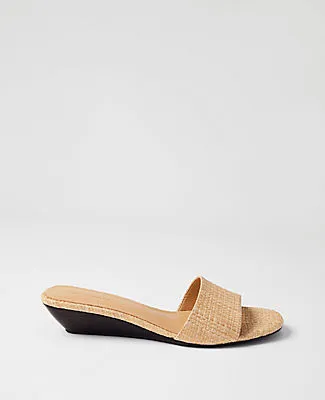 Ann Taylor Straw Wedge Sandal sold by Ann Taylor