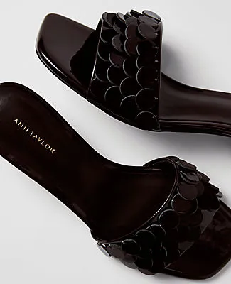 Ann Taylor Patent Paillette Kitten Heel Sandal sold by Ann Taylor product image thumbnail 2