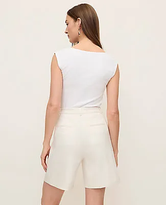 Ann Taylor The Petite Long Short in Linen Blend sold by Ann Taylor product image thumbnail 3