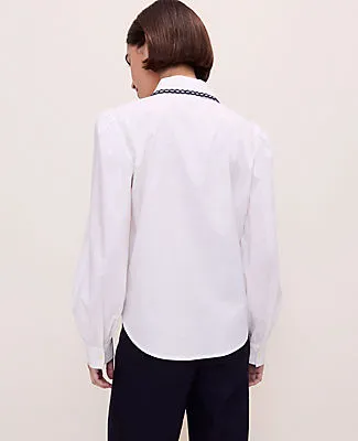 Ann Taylor Scalloped Trim Shirt sold by Ann Taylor product image thumbnail 2