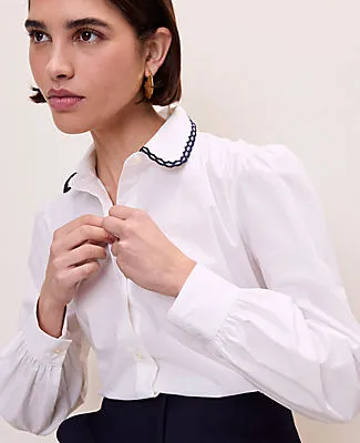 Ann Taylor Scalloped Trim Shirt sold by Ann Taylor product image thumbnail 3