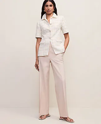 Ann Taylor The Petite Short Sleeve Cutaway Jacket in Metallic Tweed sold by Ann Taylor product image thumbnail 4