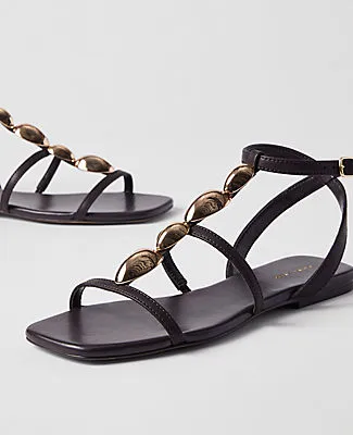 Ann Taylor Leather Hardware Embellished Sandal sold by Ann Taylor product image thumbnail 2