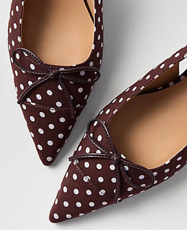 Ann Taylor Polka Dot Kitten Heel Pump made by Ann Taylor