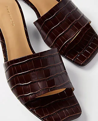 Ann Taylor Croco Heeled Mule sold by Ann Taylor product image thumbnail 2