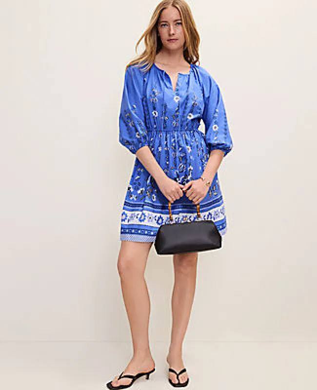 Ann Taylor Petite Weekend Floral Shirred Dress made by Ann Taylor