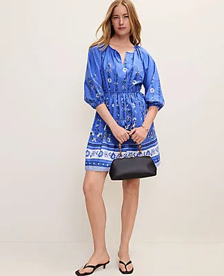 Ann Taylor Petite Weekend Floral Shirred Dress sold by Ann Taylor