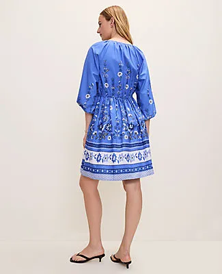 Ann Taylor Petite Weekend Floral Shirred Dress sold by Ann Taylor product image thumbnail 2