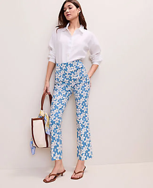 Ann Taylor The Petite Flare Ankle Pant in Floral Print made by Ann Taylor