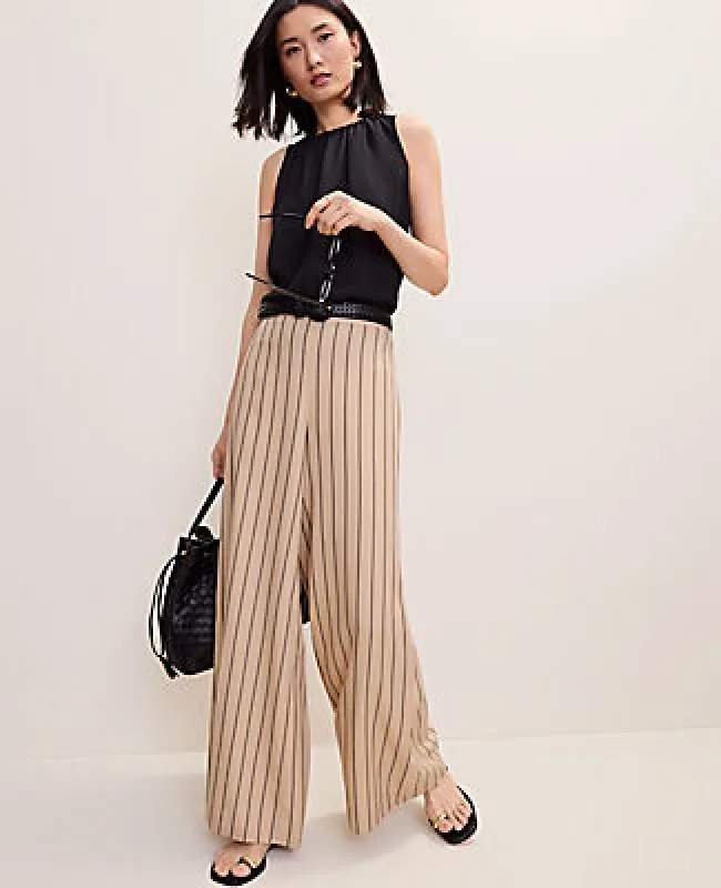 Ann Taylor The Statement Palazzo Pant in Stripes made by Ann Taylor