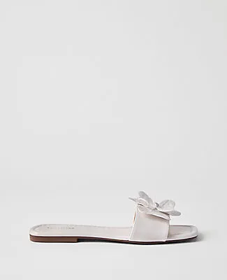 Ann Taylor Leather Flower Embellished Sandal sold by Ann Taylor