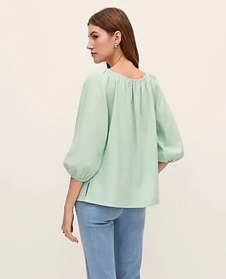Ann Taylor Weekend Linen Blend Blouse sold by Ann Taylor product image thumbnail 2