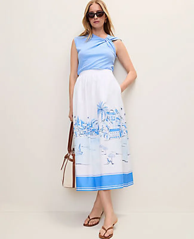Ann Taylor Weekend Printed Full Midi Skirt made by Ann Taylor