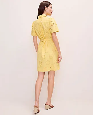 Ann Taylor Petite Weekend Eyelet Shirtdress sold by Ann Taylor product image thumbnail 2