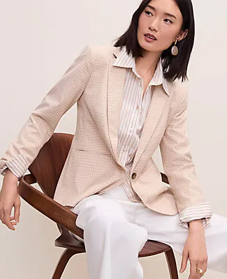 Ann Taylor The Petite Hutton Blazer in Houndstooth sold by Ann Taylor