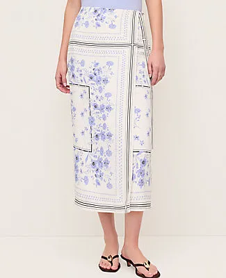 Ann Taylor Petite Floral Wrap Midi Skirt sold by Ann Taylor product image thumbnail 2