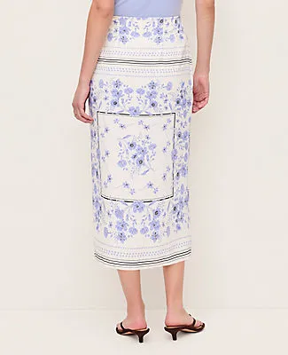 Ann Taylor Petite Floral Wrap Midi Skirt sold by Ann Taylor product image thumbnail 3
