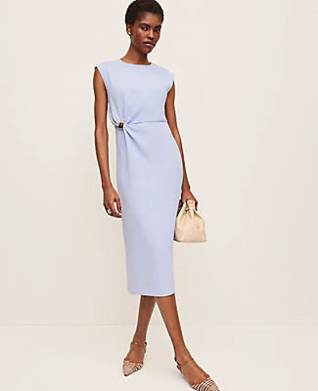 Ann Taylor Crew Neck Twist Sheath Dress made by Ann Taylor