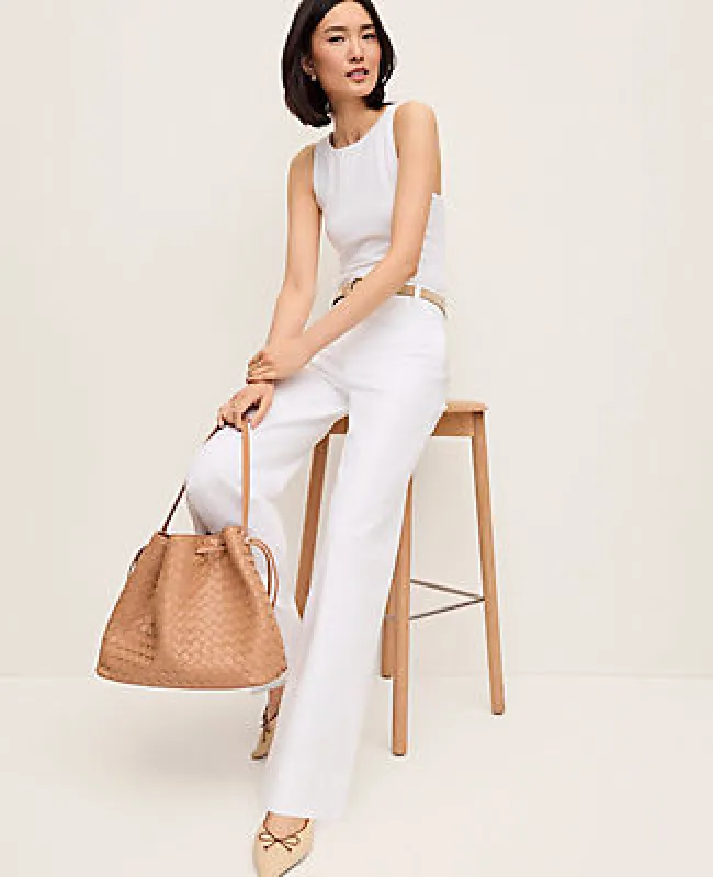Ann Taylor The Petite Modern Wide-Leg Pant in Bi-Stretch made by Ann Taylor
