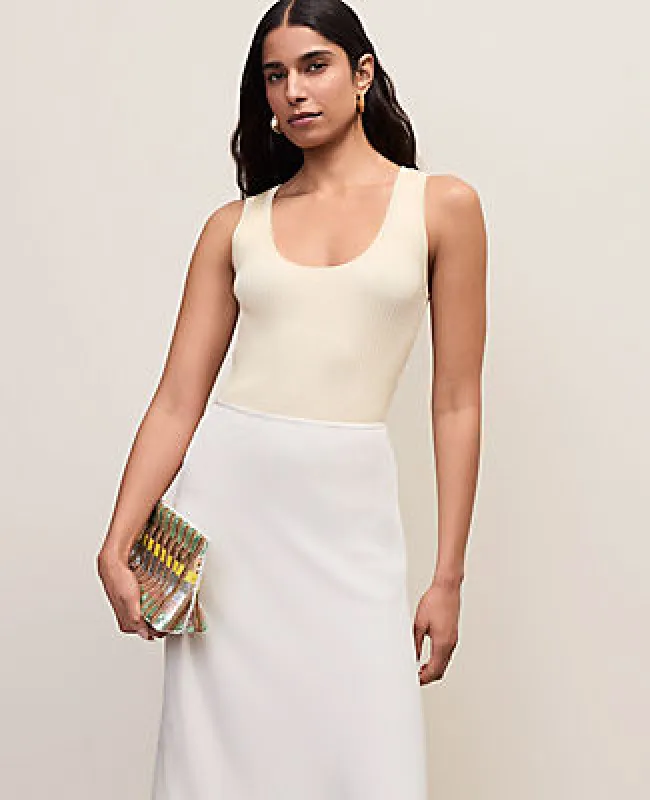 Ann Taylor Scoop Neck Sweater Shell Top made by Ann Taylor