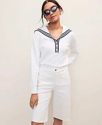 Ann Taylor Petite Weekend Sailor Collar Sweater sold by Ann Taylor