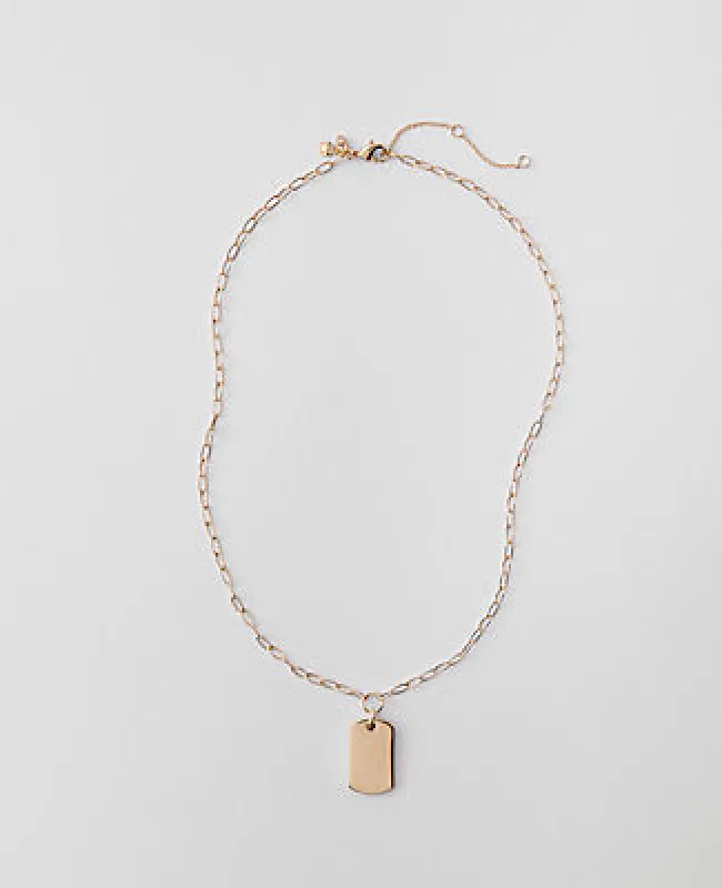 Ann Taylor Rectangle Pendant Necklace made by Ann Taylor