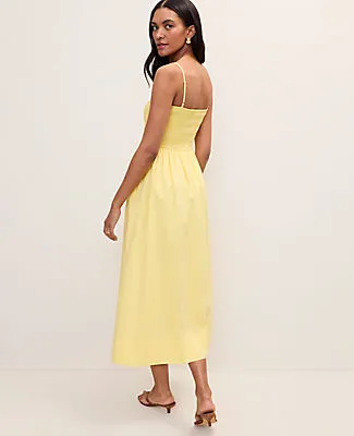 Ann Taylor Weekend Smocked Flare Midi Dress sold by Ann Taylor product image thumbnail 2