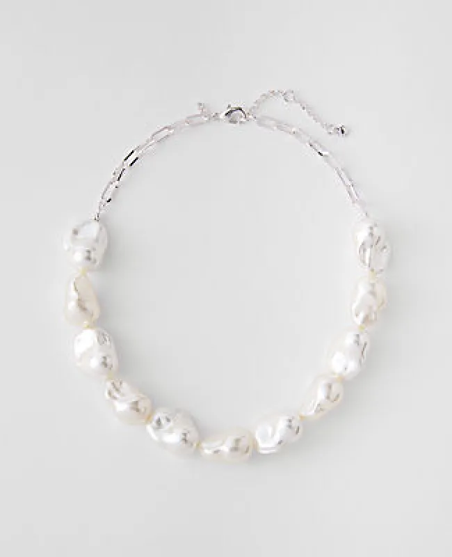 Ann Taylor Pearlized Statement Necklace made by Ann Taylor