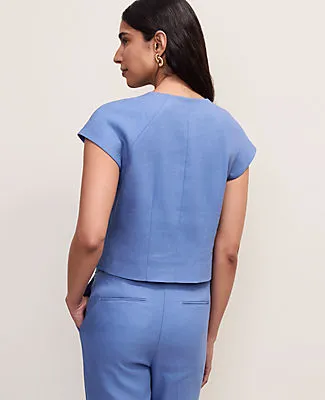 Ann Taylor The Cap Sleeve Vest in Linen Blend sold by Ann Taylor product image thumbnail 2