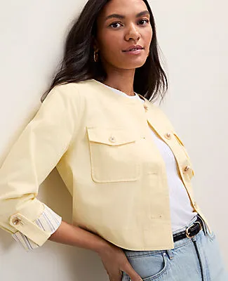 Ann Taylor Petite Weekend Crew Neck Jacket sold by Ann Taylor product image thumbnail 3