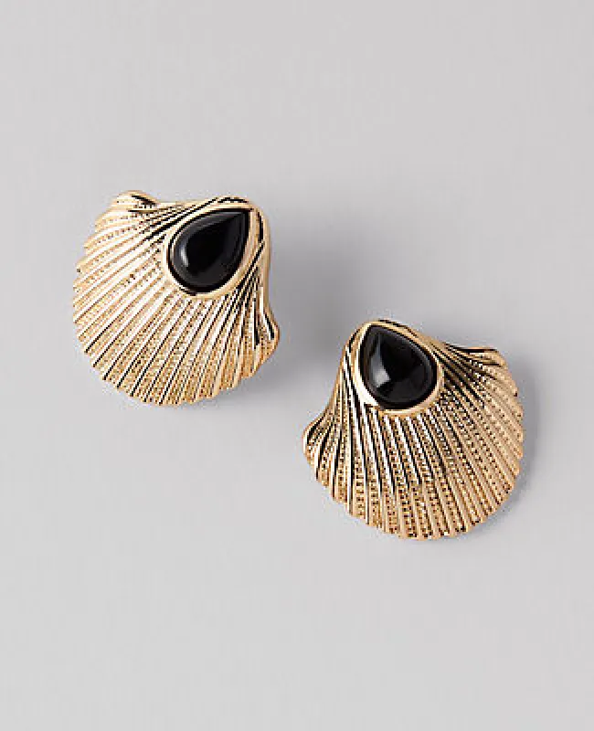 Ann Taylor Shell Stone Stud Earrings made by Ann Taylor