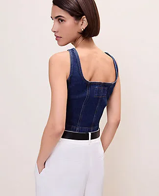 Ann Taylor Denim Button Tank Top sold by Ann Taylor product image thumbnail 2