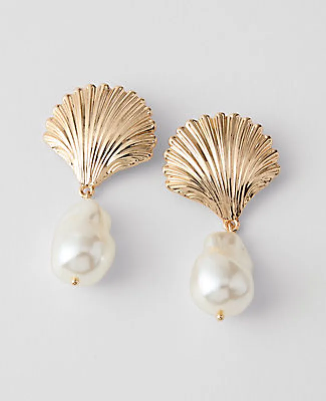 Ann Taylor Pearl Shell Drop Earrings made by Ann Taylor