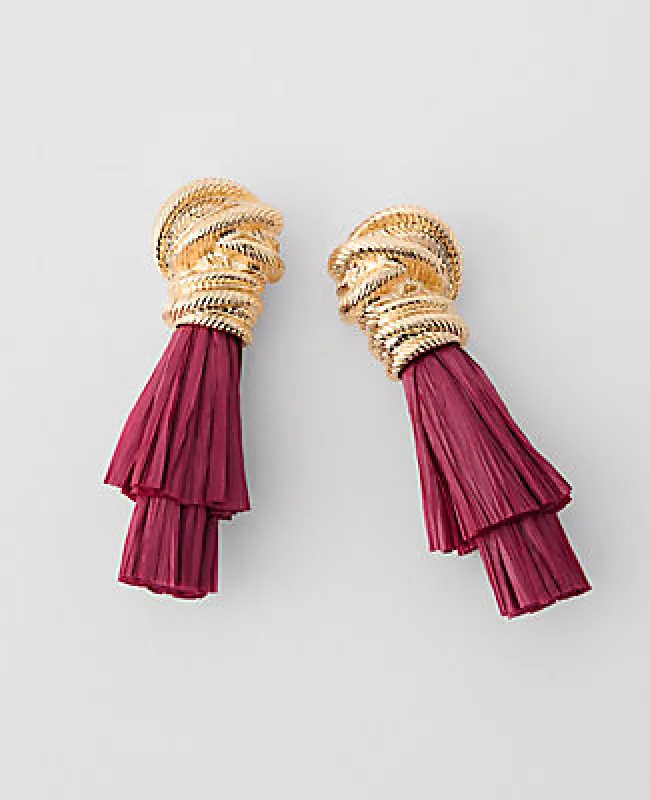 Ann Taylor Knotted Tassel Drop Earrings made by Ann Taylor