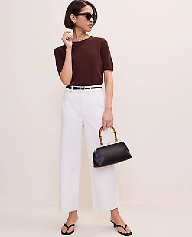 Ann Taylor The Petite Wide-Leg Crop Jean made by Ann Taylor