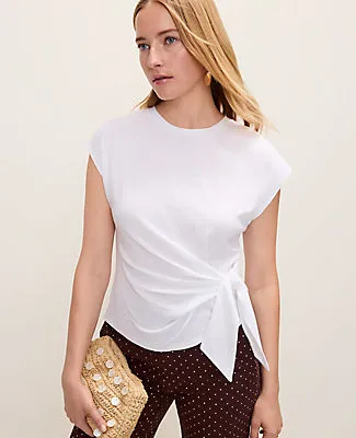 Ann Taylor Petite Tie Waist Tee sold by Ann Taylor