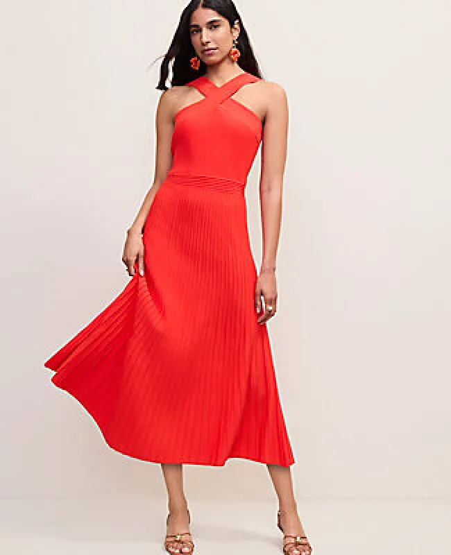 Ann Taylor Petite Ribbed Halter Sweater Dress made by Ann Taylor