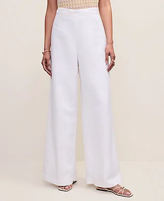 Ann Taylor The Statement Palazzo Pant in Linen Blend sold by Ann Taylor product image thumbnail 2